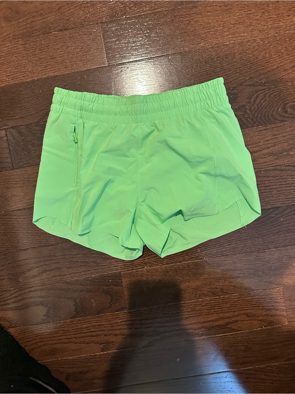 Athleta girl heart the hustle Lightweight Athletic Shorts - Bright Lime Green